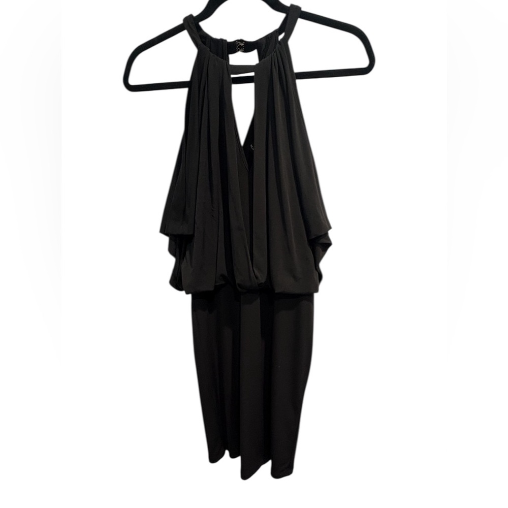 Marciano Black Halter Dress with Cold Shoulders
